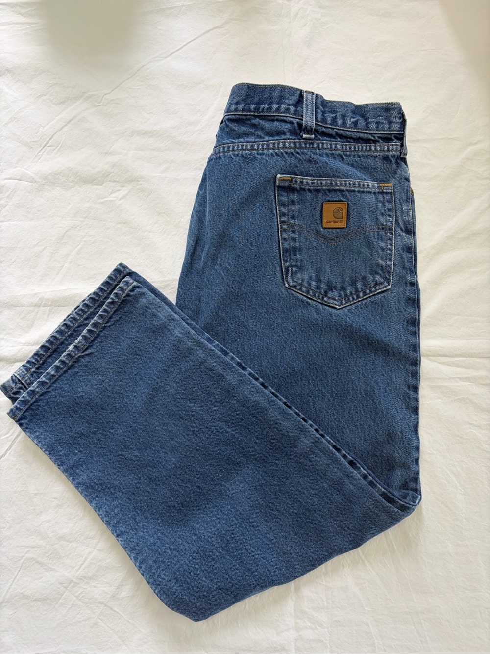 Carhartt Men’s Straight Leg Blue Relaxed Fit Denim Jeans Size 42 x 30